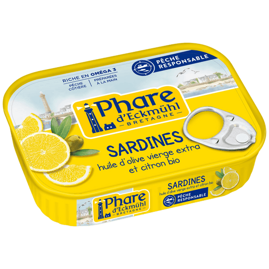 Sardines huile olive et citron bio