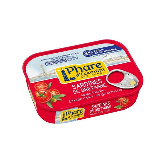 Sardines a la tomate huile olive 135g